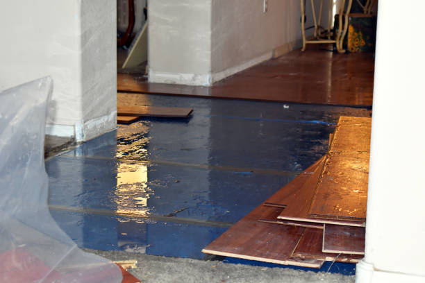 Professional Water Damage Restoration technician working in Woodside, CA